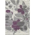 Lbaiet 8 x 10 ft. Lapland Collection Power Loom Machine Made Amy Grey Floral Rectangle Rug LP964G81